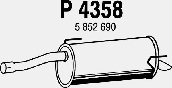 FENNO Глушитель выхлопных газов конечный P4358