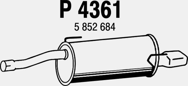 FENNO Глушитель выхлопных газов конечный P4361