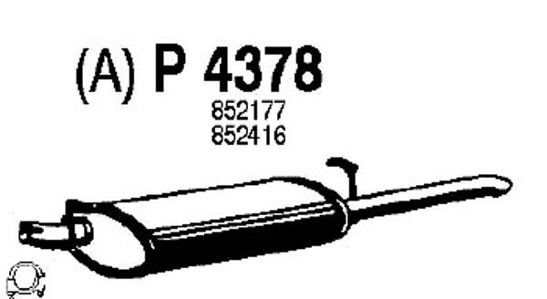 FENNO Глушитель выхлопных газов конечный P4378
