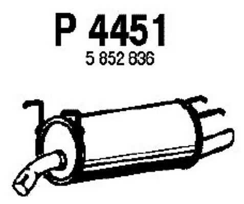 FENNO Глушитель выхлопных газов конечный P4451