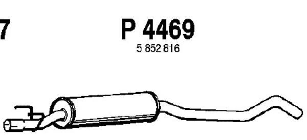 FENNO Средний глушитель выхлопных газов P4469