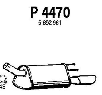 FENNO Глушитель выхлопных газов конечный P4470