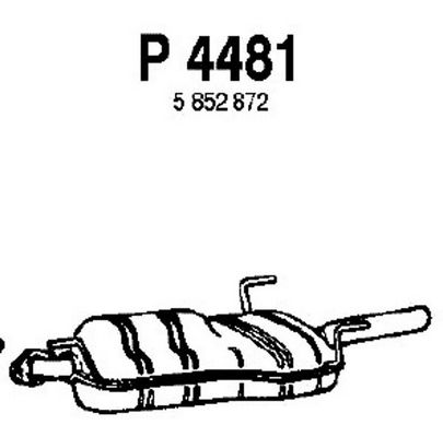 FENNO Глушитель выхлопных газов конечный P4481