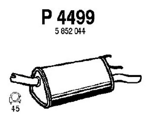 FENNO Глушитель выхлопных газов конечный P4499