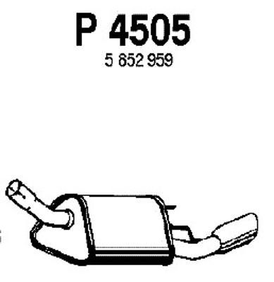 FENNO Глушитель выхлопных газов конечный P4505
