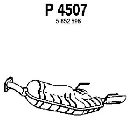 FENNO Глушитель выхлопных газов конечный P4507