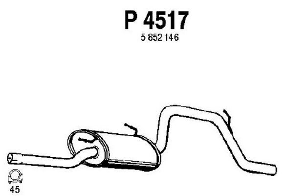 FENNO Глушитель выхлопных газов конечный P4517