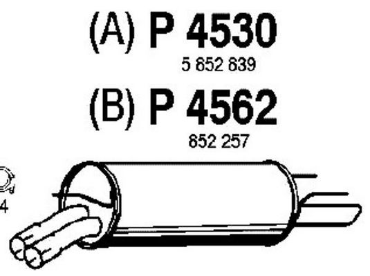 FENNO Глушитель выхлопных газов конечный P4530