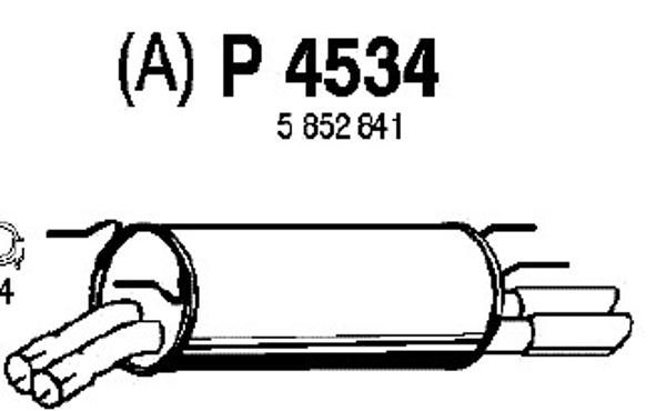 FENNO Глушитель выхлопных газов конечный P4534