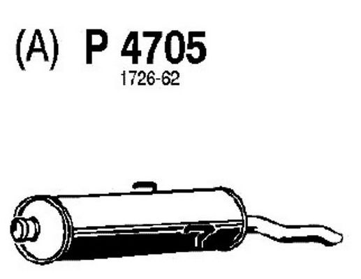 FENNO Глушитель выхлопных газов конечный P4705