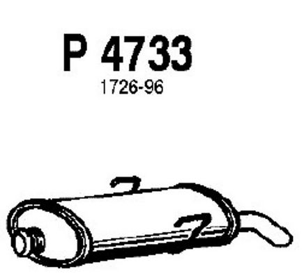 FENNO Глушитель выхлопных газов конечный P4733