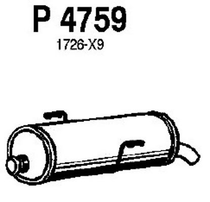 FENNO Глушитель выхлопных газов конечный P4759