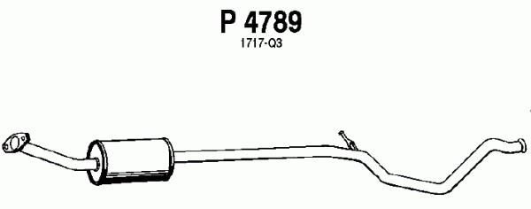 FENNO Средний глушитель выхлопных газов P4789