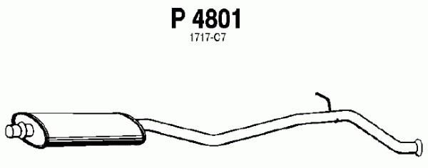 FENNO Средний глушитель выхлопных газов P4801