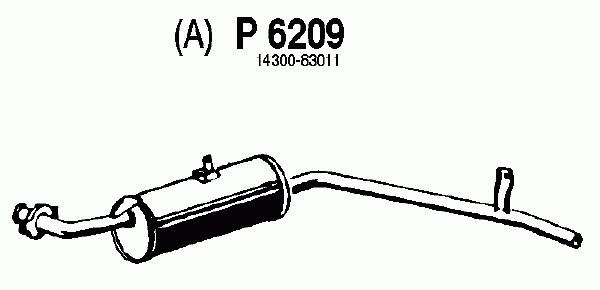 FENNO Глушитель выхлопных газов конечный P6209