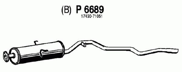 FENNO Глушитель выхлопных газов конечный P6689