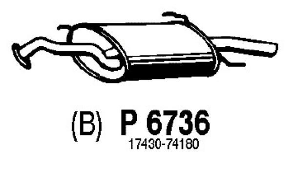 FENNO Глушитель выхлопных газов конечный P6736
