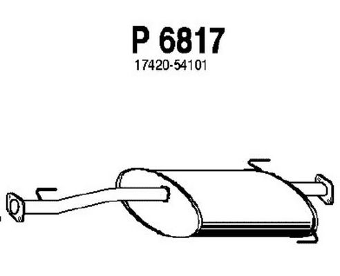 FENNO Средний глушитель выхлопных газов P6817