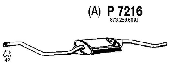 FENNO Глушитель выхлопных газов конечный P7216