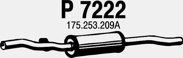 FENNO Средний глушитель выхлопных газов P7222