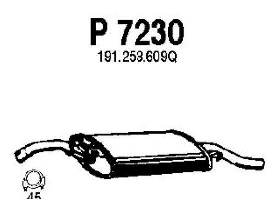 FENNO Глушитель выхлопных газов конечный P7230