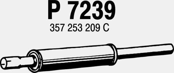 FENNO Средний глушитель выхлопных газов P7239
