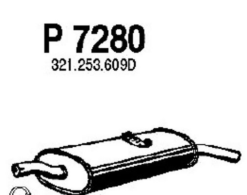 FENNO Глушитель выхлопных газов конечный P7280