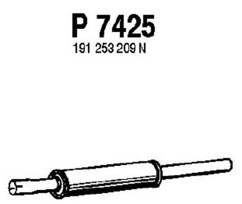 FENNO Средний глушитель выхлопных газов P7425