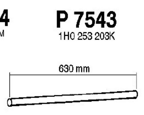 FENNO Труба выхлопного газа P7543