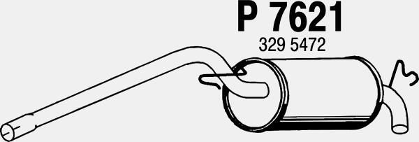FENNO Глушитель выхлопных газов конечный P7621
