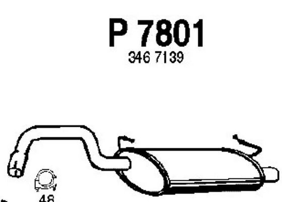 FENNO Глушитель выхлопных газов конечный P7801