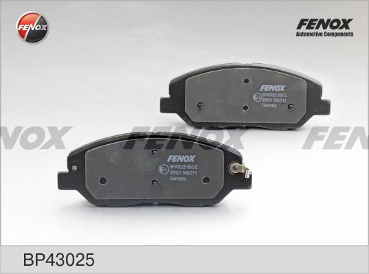 FENOX Комплект тормозных колодок, дисковый тормоз BP43025