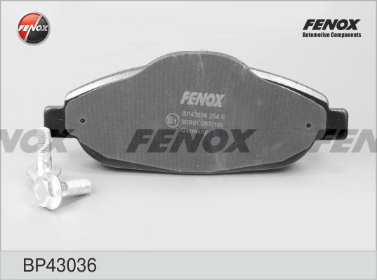 FENOX Комплект тормозных колодок, дисковый тормоз BP43036