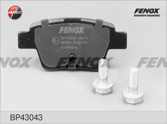 FENOX Комплект тормозных колодок, дисковый тормоз BP43043