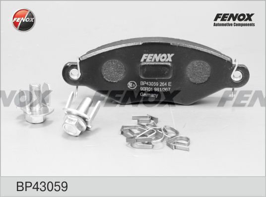 FENOX Комплект тормозных колодок, дисковый тормоз BP43059