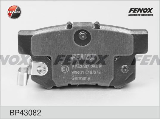 FENOX Комплект тормозных колодок, дисковый тормоз BP43082