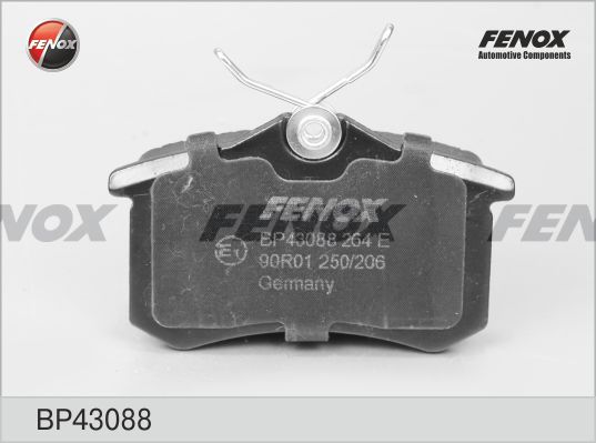 FENOX Комплект тормозных колодок, дисковый тормоз BP43088