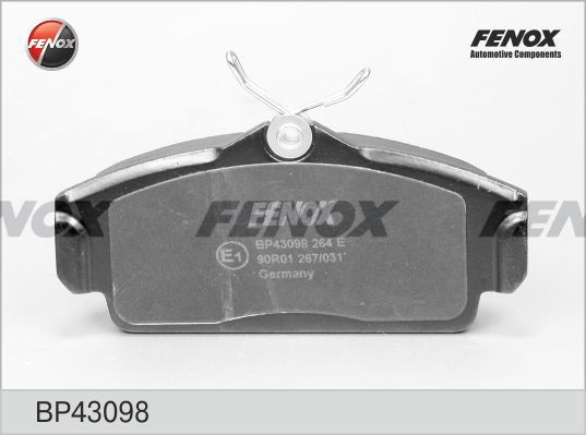 FENOX Комплект тормозных колодок, дисковый тормоз BP43098