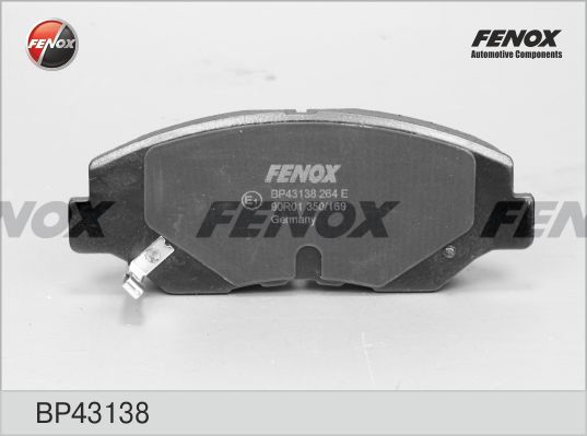 FENOX Комплект тормозных колодок, дисковый тормоз BP43138