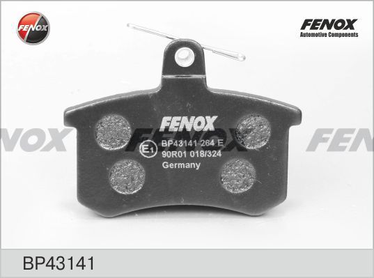 FENOX Комплект тормозных колодок, дисковый тормоз BP43141