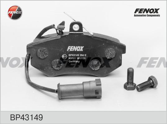 FENOX Комплект тормозных колодок, дисковый тормоз BP43149