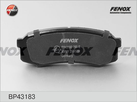 FENOX Комплект тормозных колодок, дисковый тормоз BP43183