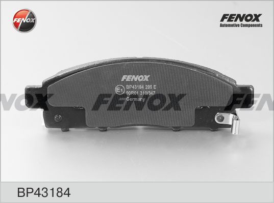 FENOX Комплект тормозных колодок, дисковый тормоз BP43184