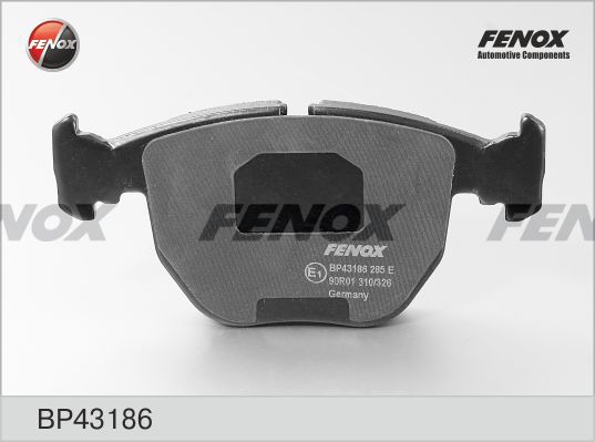 FENOX Комплект тормозных колодок, дисковый тормоз BP43186