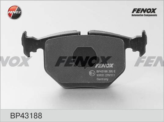 FENOX Комплект тормозных колодок, дисковый тормоз BP43188