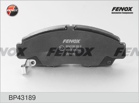FENOX Комплект тормозных колодок, дисковый тормоз BP43189