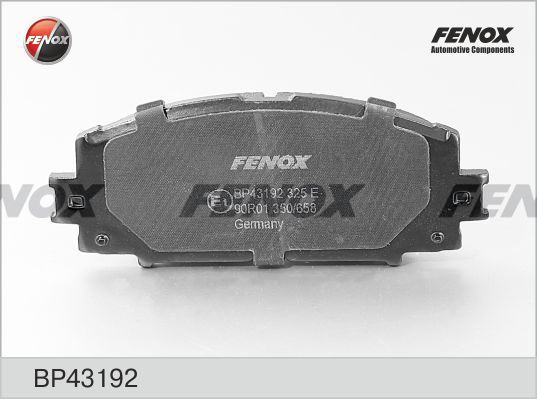 FENOX Комплект тормозных колодок, дисковый тормоз BP43192
