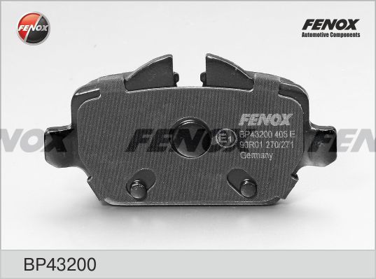 FENOX Комплект тормозных колодок, дисковый тормоз BP43200