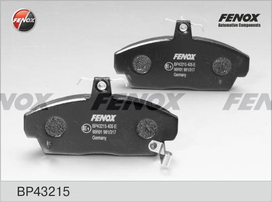 FENOX Комплект тормозных колодок, дисковый тормоз BP43215