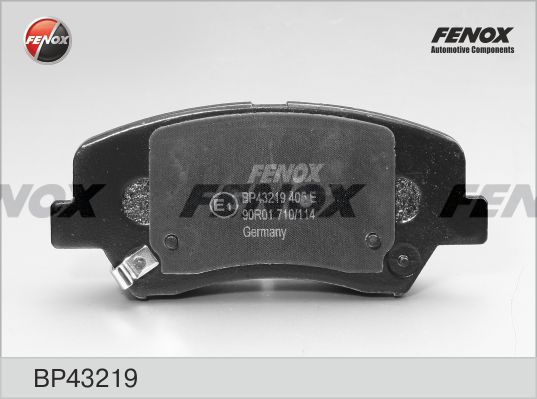 FENOX Комплект тормозных колодок, дисковый тормоз BP43219